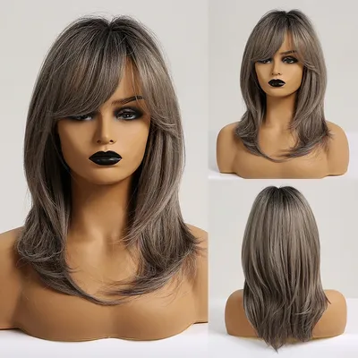 Купить LISI HAIR Короткий Боб Волнистая прическа Ombre Блондинка до плеч  Парик для женщин Хэллоуин Косплей Синтетическое волокно | Joom