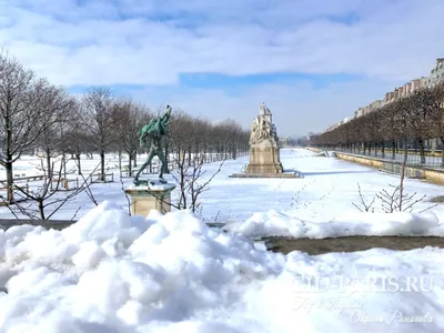 Париж в снегу фотографии