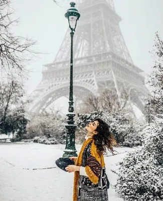 Winter In Paris — стоковая векторная графика и другие изображения на тему  Париж - Франция - Париж - Франция, Зима, Снег - iStock