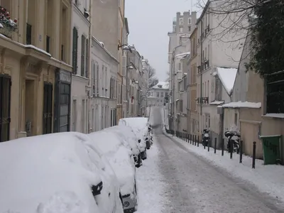 Снег в Париже. Фото достопримечательностей Парижа в снегу