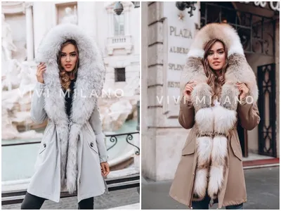 Зимняя женская парка на меху с меховым капюшоном - Karia.shop
