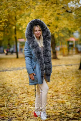Зимняя женская парка хаки на меху - Karia.shop