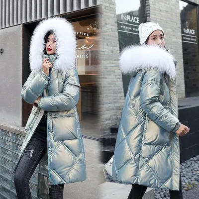 Зимние женские свободные парки пальто женские утепленные теплые меховые с  капюшоном длинная куртка с хлопковой подкладкой – лучшие товары в  онлайн-магазине Джум Гик