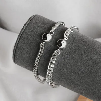 Браслеты Парные из Нержавеющей Стали Yin Yang | Купить в Royal Bracelets