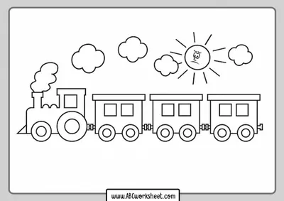 Раскраски Паровозик с вагончиками для детей (28 шт.) - скачать или  распечатать бесплатно #31319