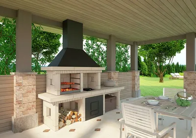барбекю - Поиск в Google | Backyard fireplace, Patio fireplace, Brick patios