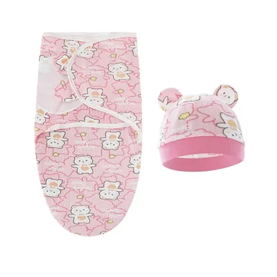Хлопковый спальный мешок с шапкой для новорожденных, тонкий  Воздухопроницаемый защитный мешок для головы и шеи для мальчиков и девочек  0-6 месяцев, комплект для пеленания | AliExpress