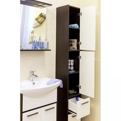 ▷ Шкаф-Пенал для ванной комнаты Sanflor Марсель SA-46-062 • нет в наличии •  купить в интернет магазине сантехники «San-Design»: описание, фото, отзывы