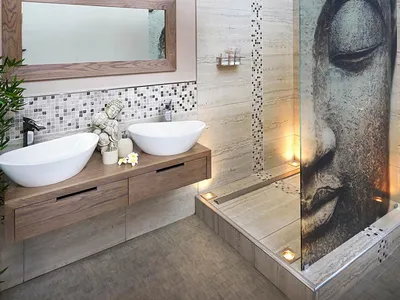 Проект «Перегородка в ванной комнате из бельгийского закаленного стекла AGC  8 мм, в матово-темном цвете» | Выполненные работы компании “Stekloff”