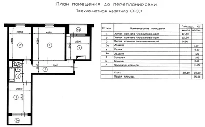 Перепланировка 3х комнатной квартиры в 4х комнатную квартиру