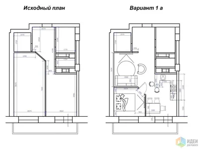план квартиры до и после перепланировки | Проекты домов, План крошечного  дома, Планы небольших квартир