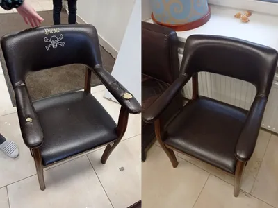 Перетяжка стульев кожзамом, мебельная мастерская Виконт в Москве