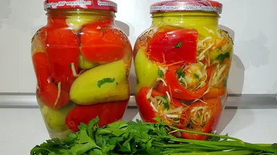 Фаршированный болгарский перец с капустой на зиму рецепт фото пошагово и  видео - 1000.menu