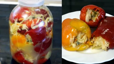 Болгарский перец, фаршированный овощами - пошаговый рецепт с фото на  Повар.ру