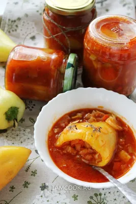 Перец, фаршированный капустой, на зиму - 7 пошаговых фото в рецепте