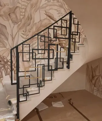 Перила для лестницы металлические в стиле лофт - БУДИДЕЯ