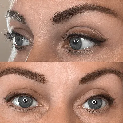Перманентный макияж глаз до и после фото фотографии
