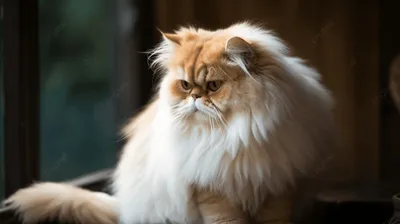 Фон с красивой персидской кошкой