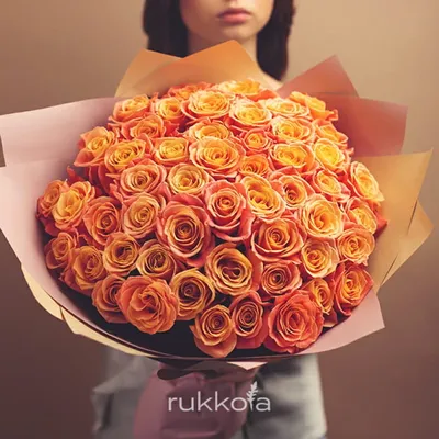 51 персиковая роза купить с доставкой в Москве | Заказать букет цветов  недорого