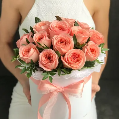 Купить персиковую розу с доставкой в Одессе 35 шт - GreenRose