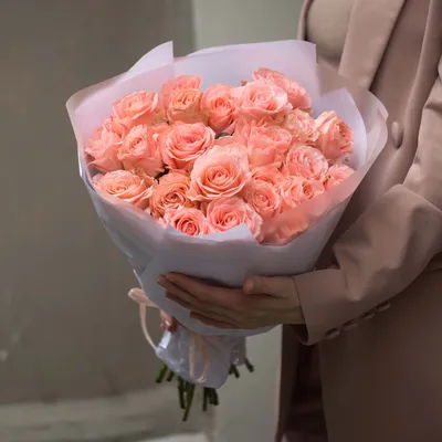 Купить Букет из 201 персиковой розы • Красноперекопск • Present-Crimea