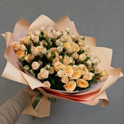 Купить Французские персиковые розы - Эмили за 2630 руб. в Чебоксарах -  «FloraLab21»