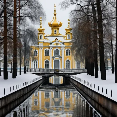 Walk through the winter Peterhof St. Petersburg - YouTube