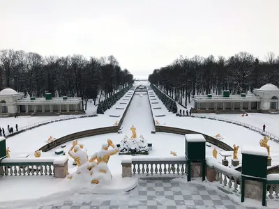 Петергоф зимой.