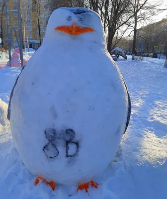 Фотография Петуха из снега в высоком качестве для бесплатного скачивания