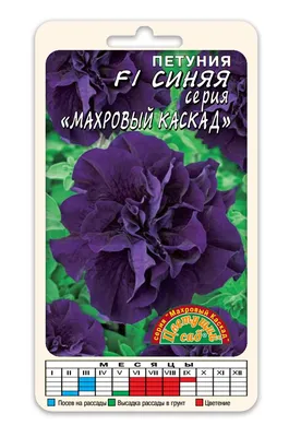 Петунии Цветущий сад МЦ Петуния МАХРОВЫЙ КАСКАД - купить по выгодным ценам  в интернет-магазине OZON (788064439)