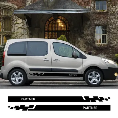 2PCS Car Door Side Stickers For Peugeot Partner Camper Cargo Van Parts  Tuning Auto Accessories LIne Graphics Vinyl Decals - AliExpress