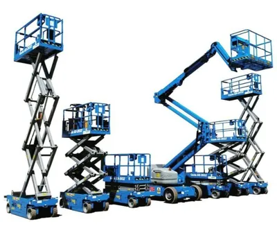 Construction of a Logistics Warehouse. Pekkaniska Scissor Lift in Operation  at Height Stock Image - Image of work, hoist: 235800801