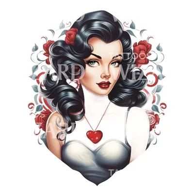 Pin Up Vintage Pinup Girl Poster Print (24 x 36) - Walmart.com