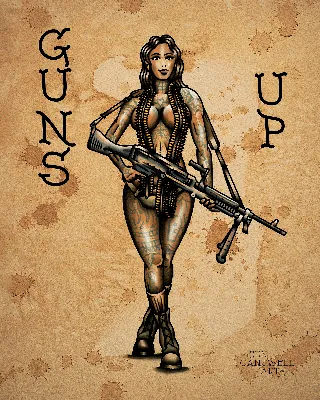 All Tied Up Vintage Pin-Up Canvas Artwork by Piddix | iCanvas