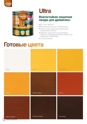 Краска для дерева Pinotex Wood Paint Aqua атмосферостойкая, коричневая