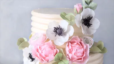 Торт из готовых коржей с розами из мастики рецепт фото пошагово и видео -  1000.menu