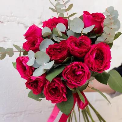 Букеты кустовые пионовидные розы №50 – Цветочная Лав-Лавка