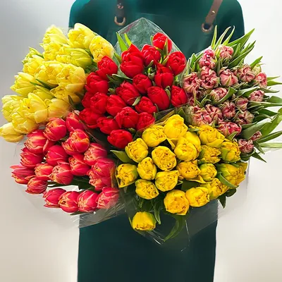 Букет из розовых, пионовидных тюльпанов (25 шт) за 3290р. Позиция № 683