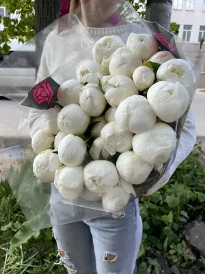 Закажите пионы белые и розовые в Лунинце от «Love Flowers»