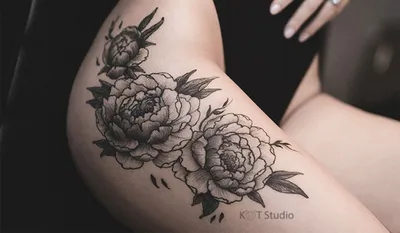 Татуировка на пион - красота и символизм - tattopic.ru