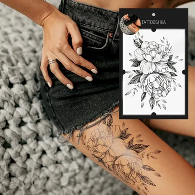 Сделала татуировку на спине - пионы ⋆ Студия тату и пирсинга Evo