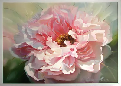Как написать пионы. Живопись маслом. How to write peonies with special  brushes. Оil painting. - YouTube