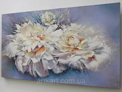 Картина \"Пионы\" 30х40 см. Картина розовые пионы маслом. №1241726 - купить в  Украине на Crafta.ua