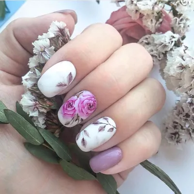 Пион. Акварельный дизайн ногтей. Ксения Купина. #nail #nailart  #Watercolornailart #Naildesign #nageldesign #KseniaK… | Nail designs, Water  color nails, Nail art