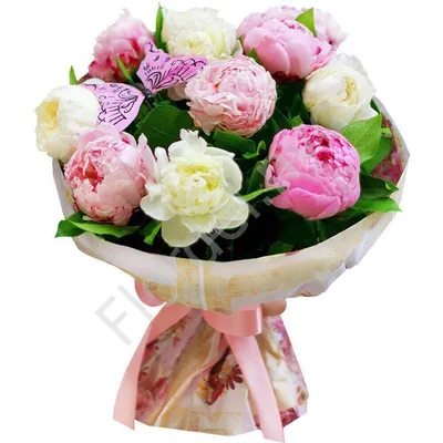 Купить Букет из 5 розовых пионов с доставкой по Томску: цена, фото, отзывы.