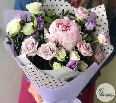 Букет из пионов и кустовых роз Римма - Доставкой цветов в Москве! 41202  товаров! Цены от 487 руб. Цветы Тут