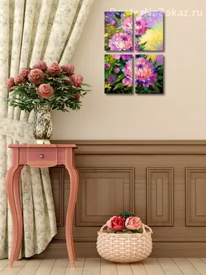 Картина Розовые пионы ᐉ Карпяк Ирина ᐉ онлайн-галерея Molbert.