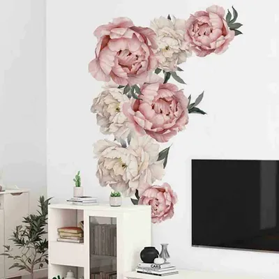 Бумажные фотообои бесшовные VEROL Пионы 200х155 см цветы обои на стену  интерьер для декора - купить в Москве, цены на Мегамаркет