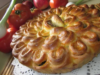 Пирог хризантема рецепт с фото фотографии