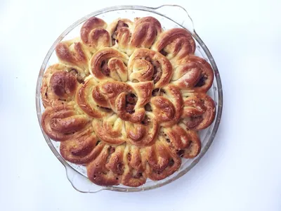 Пирог с мясом «Хризантема» - пошаговый рецепт с фото, ингредиенты, как  приготовить